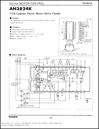 AN3824K datasheet: VCR Capstain direct motor drive circuit AN3824K