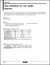 BA8272F datasheet: Bus interface for car audio BA8272F