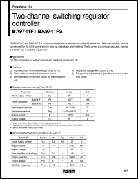 BA9741FS datasheet: 2-channel switching regulator controller BA9741FS