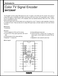 BH7236AF datasheet: Color TV signal encoder BH7236AF