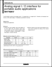 BH7760KV datasheet: Audio/video switch for CANAL - plus decoder BH7760KV