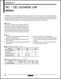 BP5038 datasheet: AC/DC converter unit BP5038