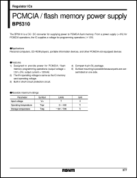 BP5310 datasheet: PCMCIA/flash memory power supply BP5310