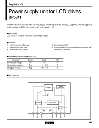 BP5311 datasheet: Power supply unit for LCD drives BP5311