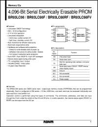 BR93LC66RF datasheet: 4096 bit serial EEPROM BR93LC66RF