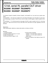 BU2090 datasheet: 12-bit serial in, parallel out driver IC BU2090