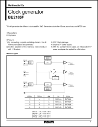 BU2185F datasheet: Clock generator BU2185F