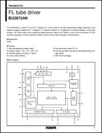 BU2872AK datasheet: FL tube driver BU2872AK