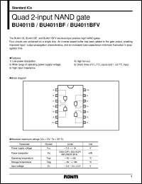 BU4011BF datasheet: Quad 2-input NAND gate BU4011BF
