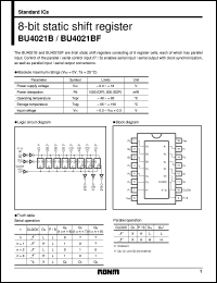 BU4021B datasheet: 8-bit static shift register BU4021B