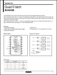 BU4042B datasheet: Quad D latch BU4042B
