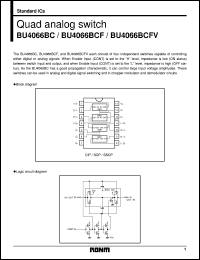 BU4066BCF datasheet: Quad analog switch BU4066BCF