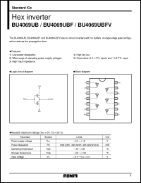 BU4069UBF datasheet: Hex inverter BU4069UBF