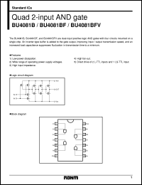 BU4081BF datasheet: Quad 2-input AND gate BU4081BF