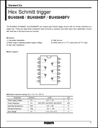BU4584B datasheet: Hex Schmitt trigger BU4584B