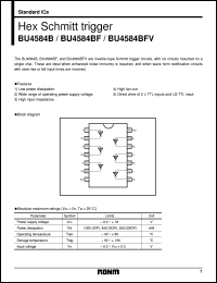 BU4584BF datasheet: Hex Schmitt trigger BU4584BF