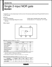 BU4S01 datasheet: Single 2-input NOR gate BU4S01