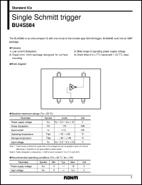 BU4S584 datasheet: Single Schmitt trigger BU4S584