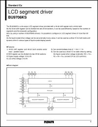 BU9706KS datasheet: LSD segment driver BU9706KS