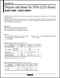 BU9716BKV datasheet: Picture cell driver for STN (LCD driver) BU9716BKV