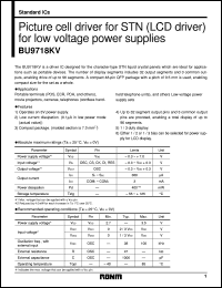 BU9718KV datasheet: Picture cell driver for STN (LCD driver) BU9718KV