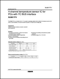 BU9817FV datasheet: 4-channel temperature sensor IC for PC with I2C BUS interface BU9817FV