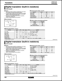 DTD122JK datasheet: Digital NPN transistor (with resistors) DTD122JK
