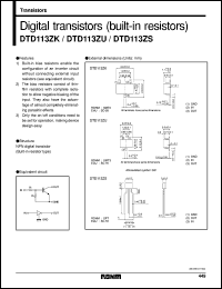 DTD113ZK datasheet: Digital NPN transistor (with resistors) DTD113ZK