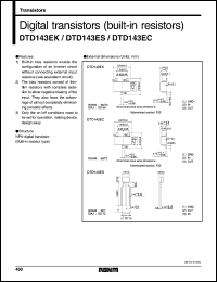 DTD143EK datasheet: Digital NPN transistor (with resistors) DTD143EK