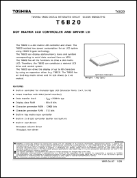 T6B20 datasheet: DOT matrix LCD controller and driver LSI T6B20