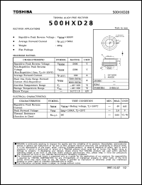500HXD28 datasheet: Alloy-free rectifier for rectifier applications 500HXD28