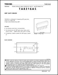 TA8316AS datasheet: IGBT gate driver TA8316AS