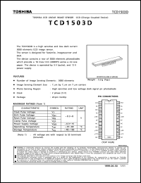 TCD1503D datasheet: CCD linear image sensor TCD1503D