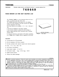 T6B66B datasheet: Row driver LSI for DOT matrix LCD T6B66B