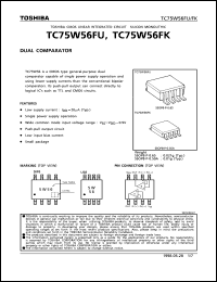 TC75W56FU datasheet: Dual comparator TC75W56FU