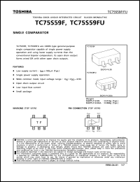 TC75S59F datasheet: Single comparator TC75S59F