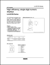 LA-501DD datasheet: High efficiency, single-digit numeric display LA-501DD