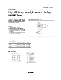 LB-302DF datasheet: High efficiency, two-digit numeric display LB-302DF