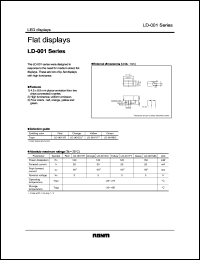 LD-001YY datasheet: Flat display LD-001YY