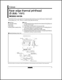 NE2002-VA10A datasheet: Near edge thermal printhead (8 dots/mm) NE2002-VA10A