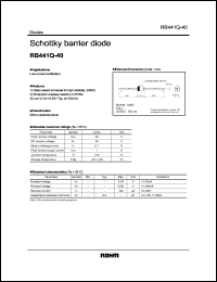 RB441Q-40 datasheet: Schottky barrier diode RB441Q-40