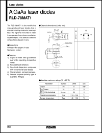 RLD-78MAT1 datasheet: AlGaAs laser diode RLD-78MAT1
