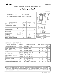 2SD2352 datasheet: Silicon NPN transistor for power amplifier applications 2SD2352