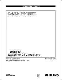 TDA8440/C3 datasheet: Switch for CTV receivers TDA8440/C3