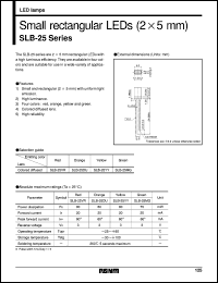 SLB-25DU datasheet: Small rectangular (2x5 mm) LED (orange) SLB-25DU