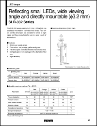 SLR-332MC datasheet: Reflecting small wide viewing angle and directly mountable LED (clear green) SLR-332MC