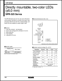 SPR-325MVW datasheet: Directly mountable, two-color (red/green) LED SPR-325MVW