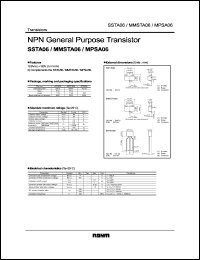 SSTA06 datasheet: NPN general purpose transistor SSTA06