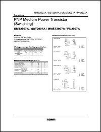 MMST2907A datasheet: PNP medium power, switching transistor MMST2907A