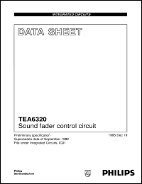 TEA6320T/V1 datasheet: Sound fader control circuit TEA6320T/V1